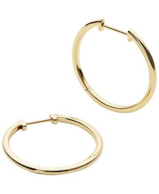 14k Gold-Plated Medium Slim Endless Hoop Earrings