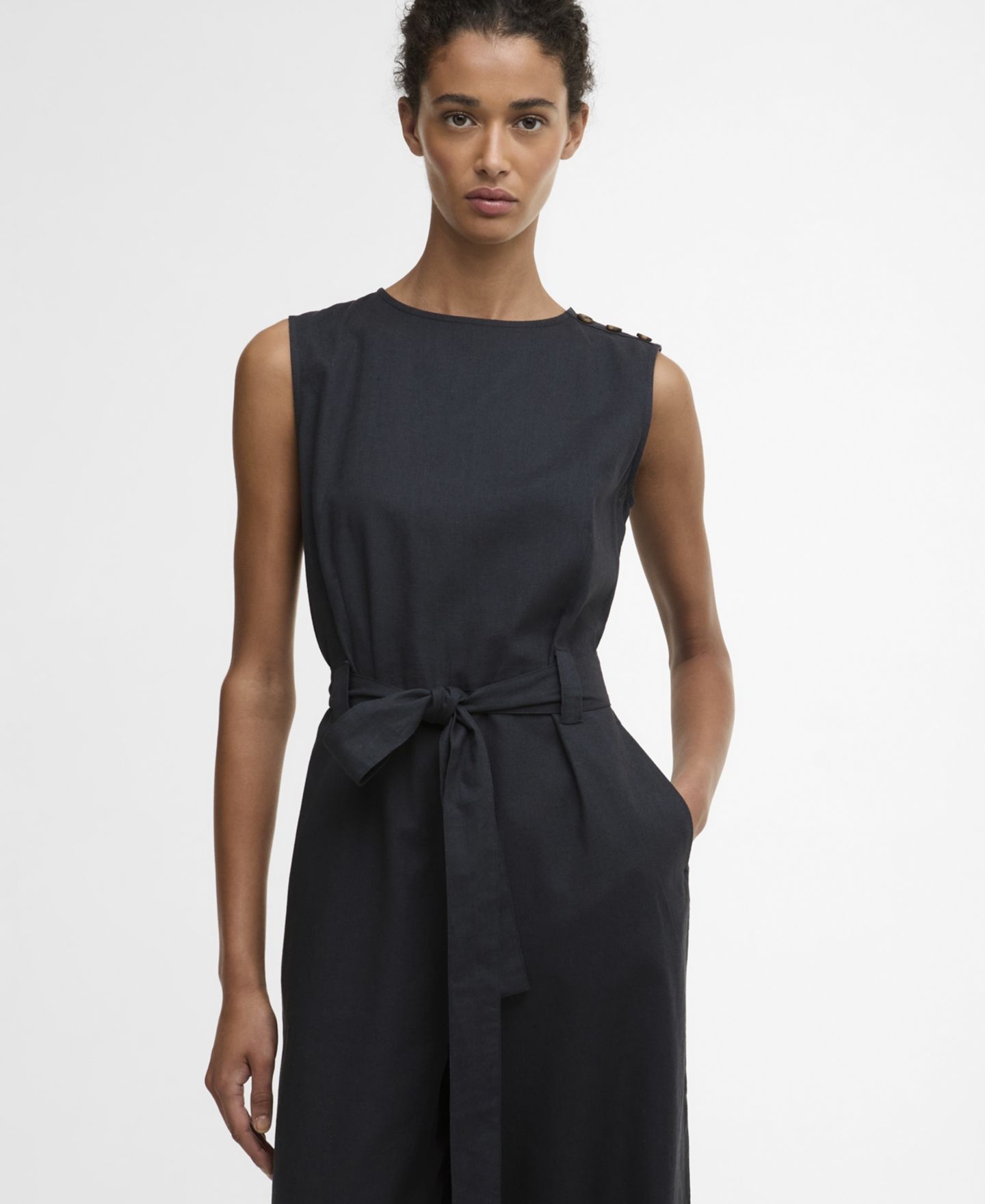 Женский комбинезон Barbour Gabby Sleeveless Jumpsuit, цвет: Тёмный тёмно-синий — фото 3