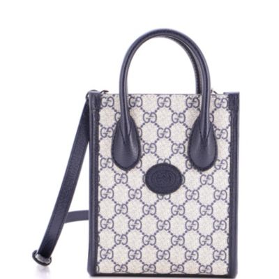 Mini Interlocking G Patch Tote GG Coated Canvas
