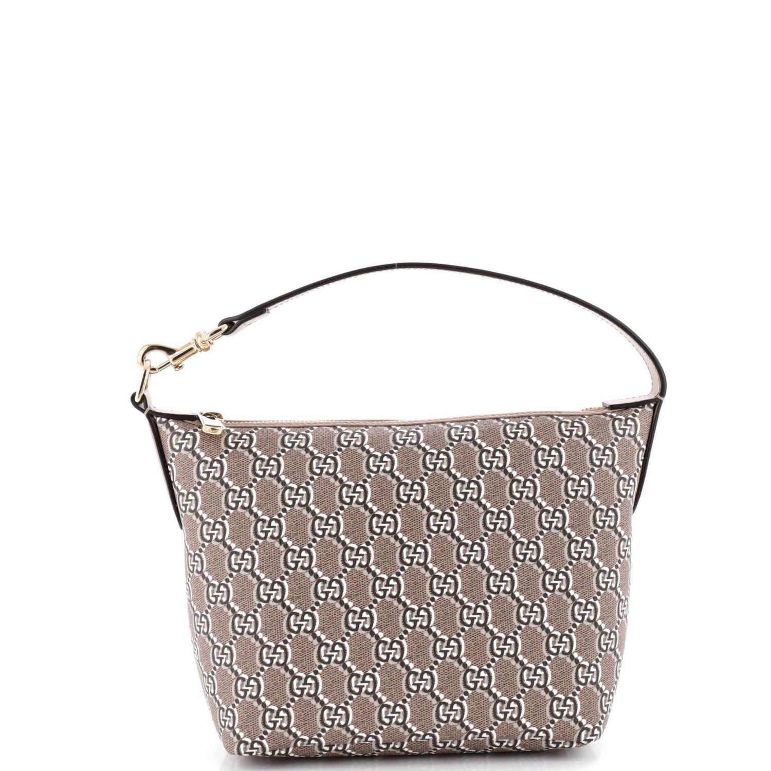 Super Mini Ophidia Zip Shoulder Bag GG Shadow Coated Canvas