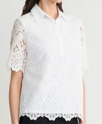 Women's Collared Lace Shirt