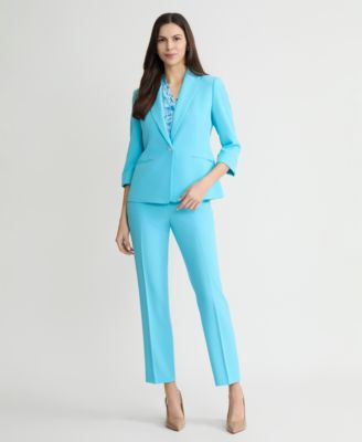 Women's Cuffed-Sleeve One-Button Blazer, Regular & Petite