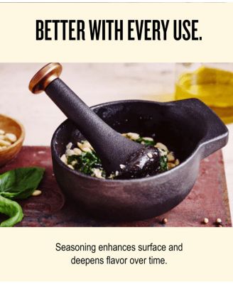 Nori 2-Cup Enameled Cast Iron Mortar & Pestle Set