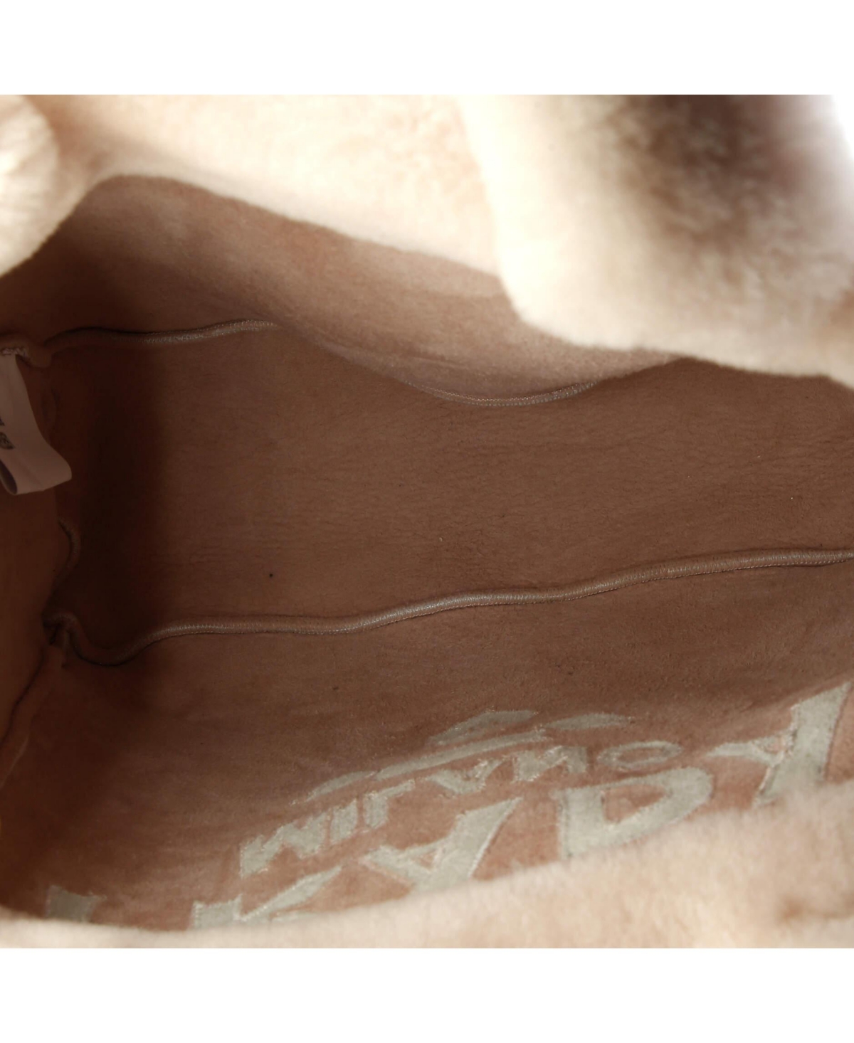 Pre-Owned Prada Mini Logo Tote Shearling