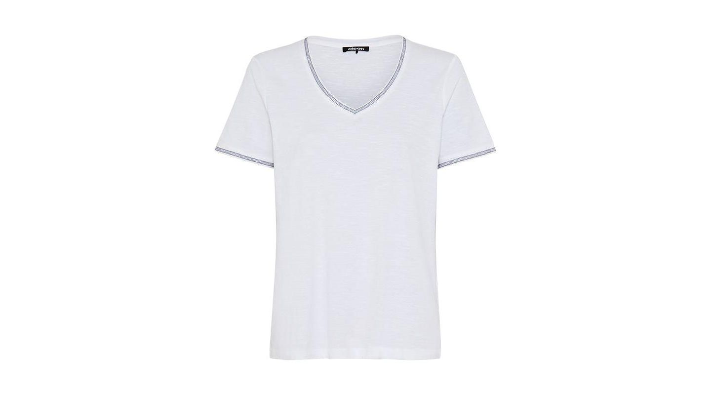 Женская футболка Olsen Embroidered Trim, цвет: Белый — фото 3
