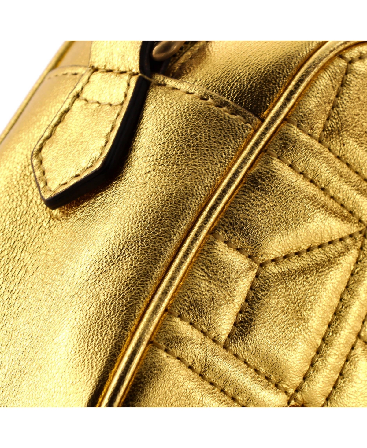 Pre-Owned Gucci Small Pearly Gg Marmont Shoulder Bag Embellished Matelasse Leather