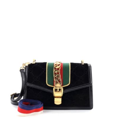 Small Sylvie Shoulder Bag GG Velvet