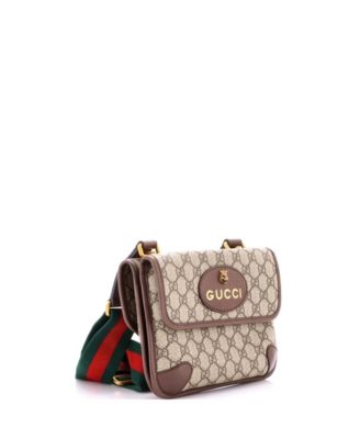 Small Neo Vintage Flap Messenger GG Coated Canvas