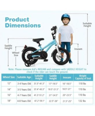 Kids Bike for 3-4 Years Old with Training Wheels