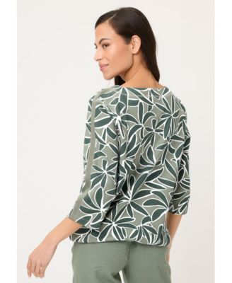 Women's Palm Design Jersey Top