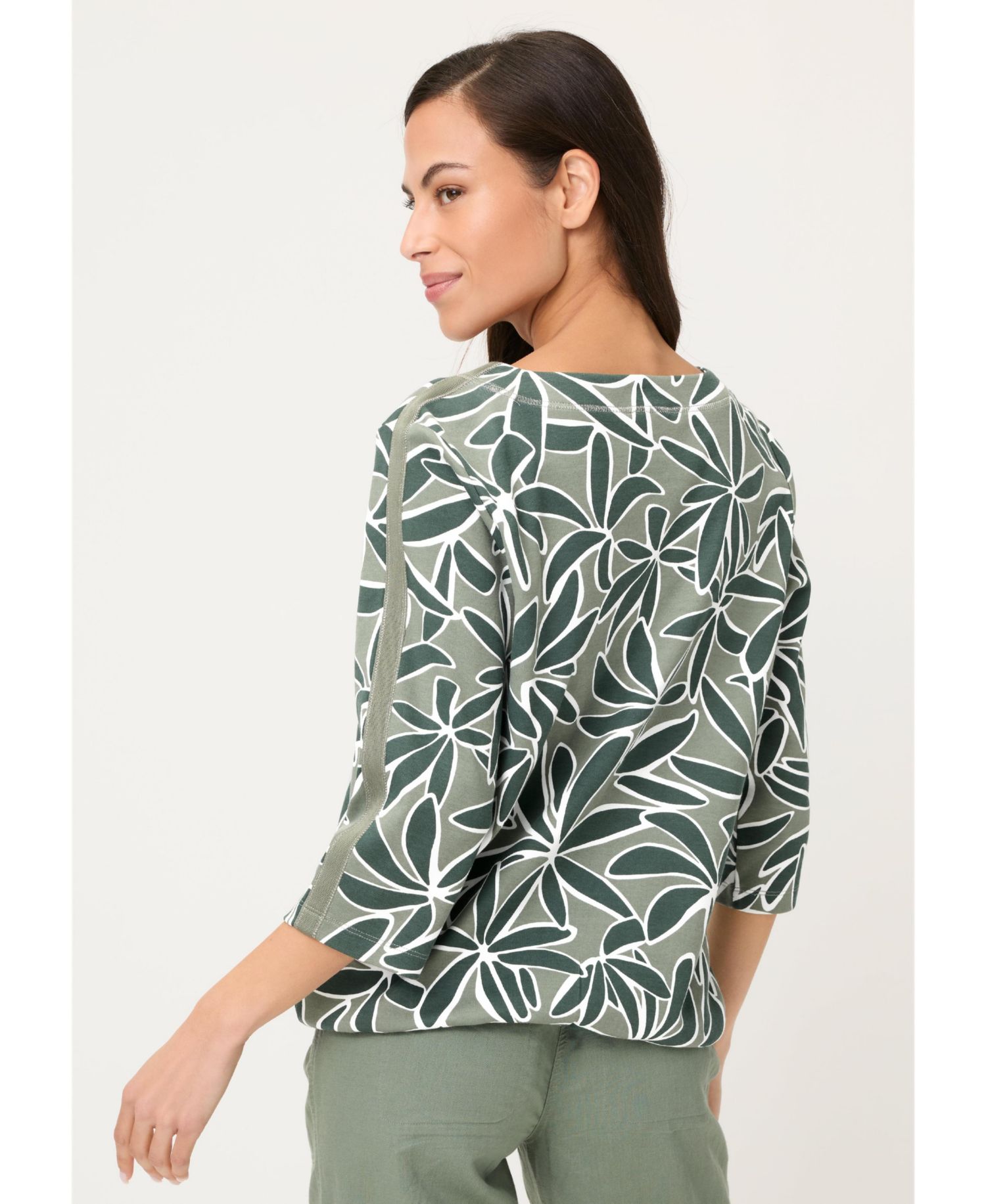 Women's Palm Design Jersey Top
