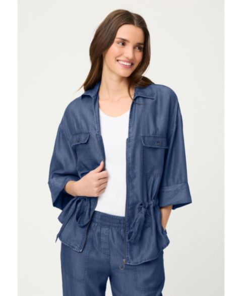Женские куртки Olsen Soft Denim-Look Jacket