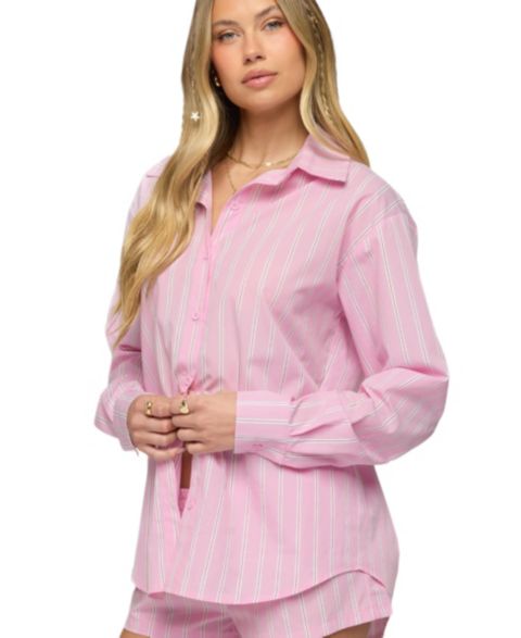 Женская рубашка Edikted Carmella Striped Oversized