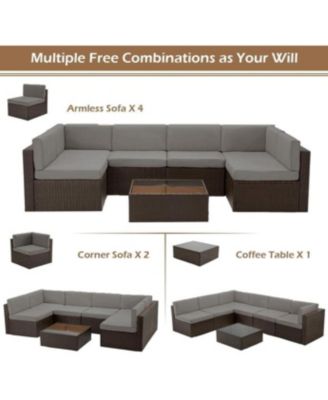 7 Piece Outdoor Patio Furniture Set