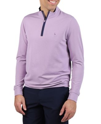 Men's Micro Grid Textured Performance Quarter Zip