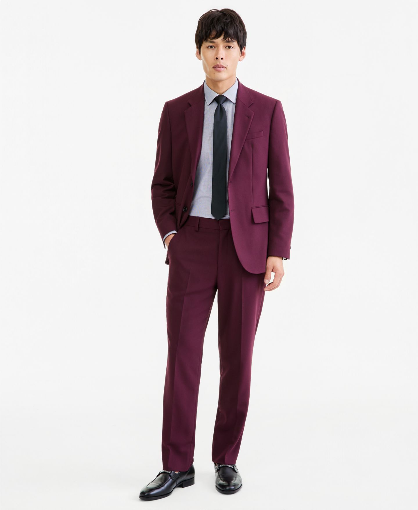 Мужские комплекты Hugo Boss Modern-Fit Suit Separates, цвет: Бордовый — фото 2