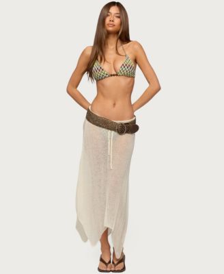 Women's Isla Handkerchief Sheer Knit Midi Skirt