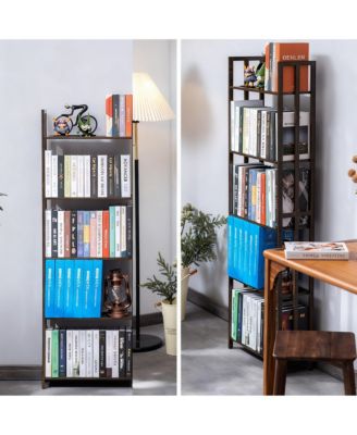 5 Tier Narrow Storage Rack Organizer Shelving Unit