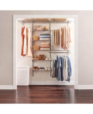 Closet Organizer Kit 3-6 Ft Adjustable Metal Wire Shelving Expandable System