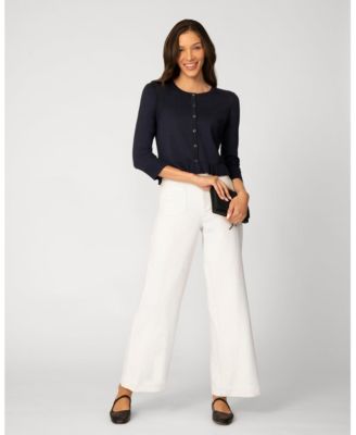 Women's Ruffle Hem Button Cardigan