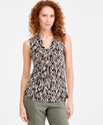 Women's Knot-Front Sleeveless Top