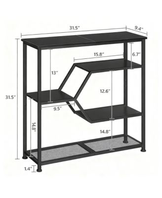 Console Table 31.5" Narrow 5-Tier Entryway Sofa Table with Storage Shelves