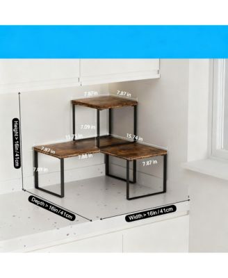 Adjustable Stackable Corner Shelf Organizer