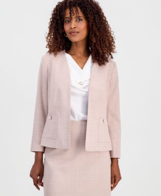 Women's Collarless Open-Front Jacket