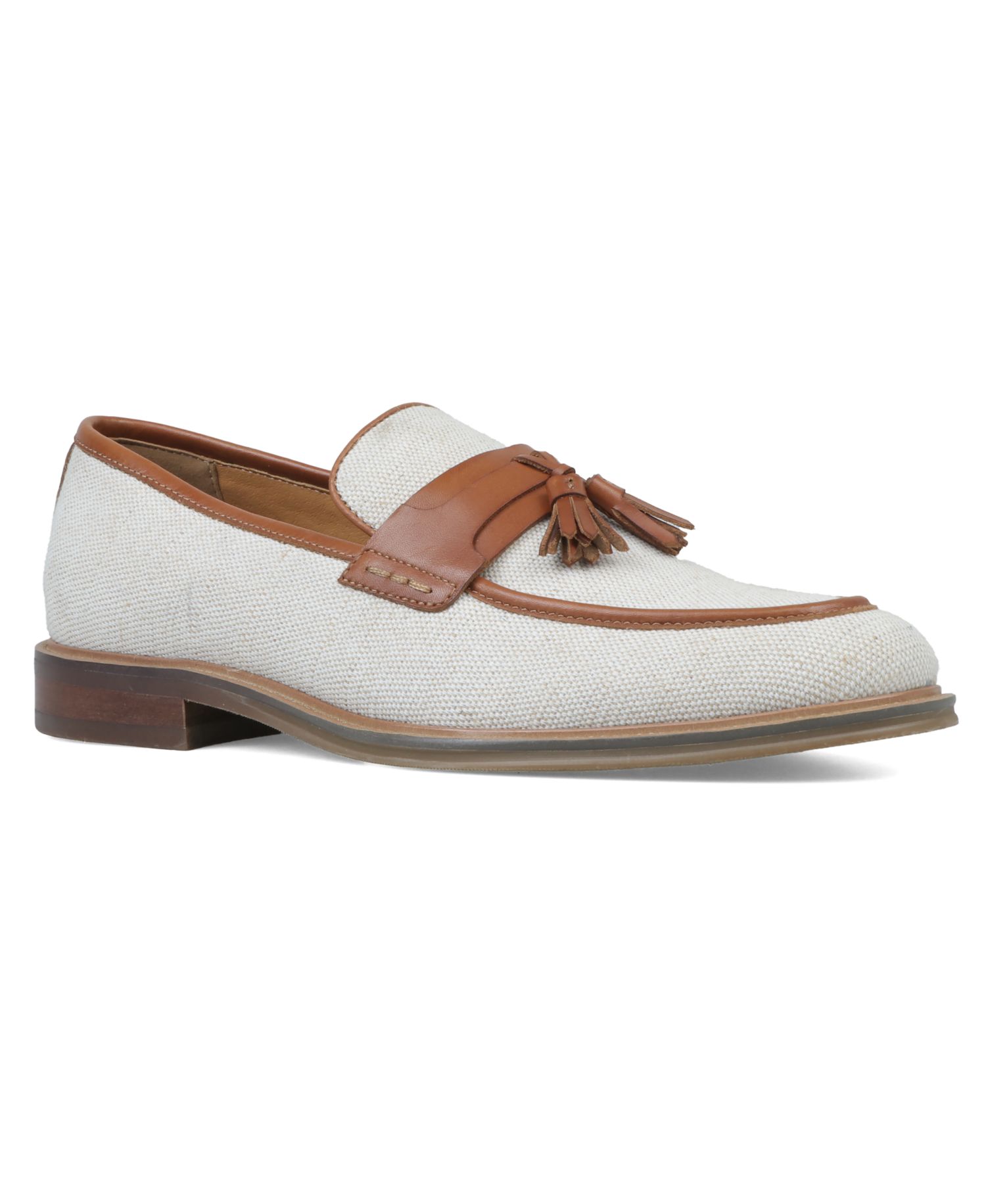 Men's Linen Slip-On Tassel Loafers