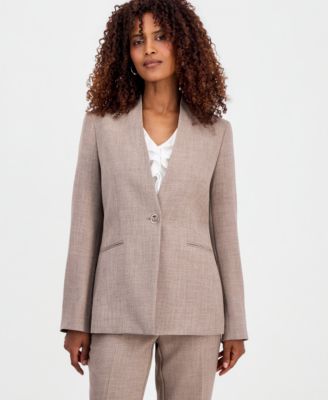 Women's Collarless One-Button Jacket