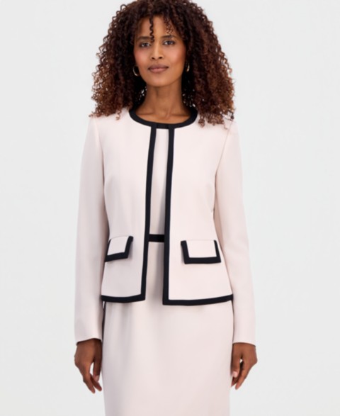 Женские Kasper Women's Colorblocked Open-Front Jacket, Regular & Petite
