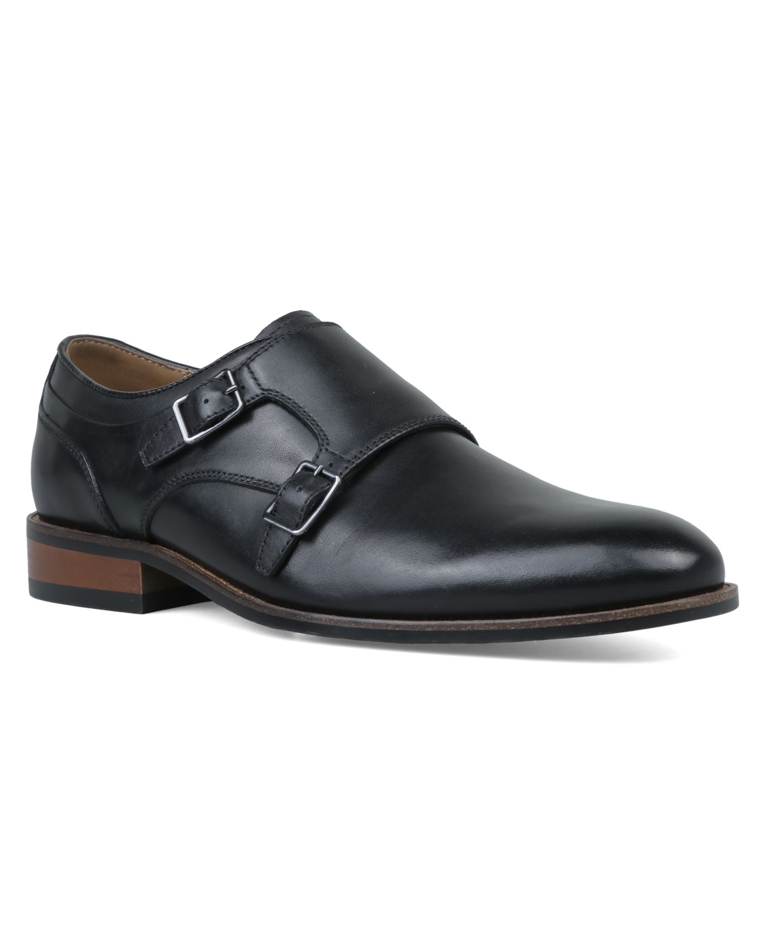 Men's Genuine Leather Monk-Strap Dress Shoes