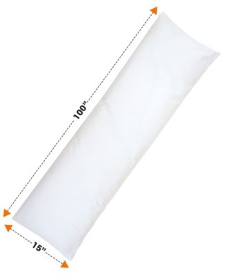 Hypoallergenic Down Alternative Total Body Pillow with Zippered Cover