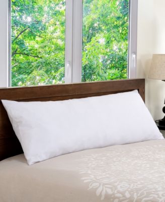 Hypoallergenic Down Alternative Side Body Pillow with Zippered Cover