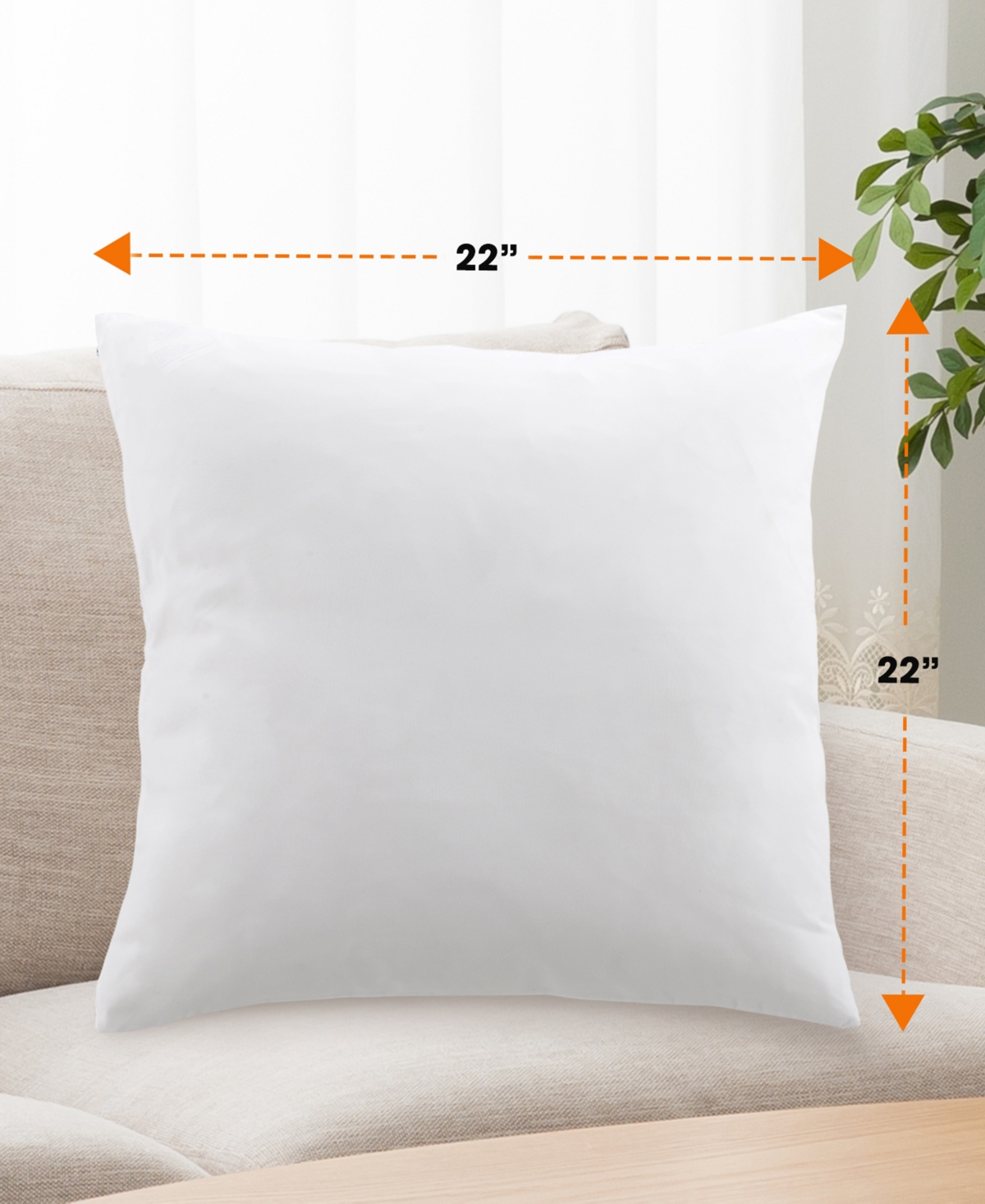 Cheer Collection Natural Kapok 2-Pack Pillow Inserts