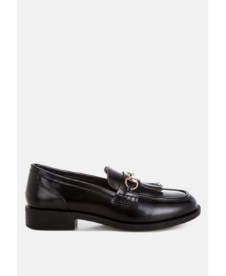 Womens Marbin Fringed Penny Strap Loafers