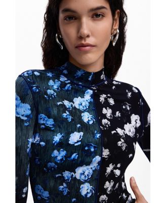 Women's Bicolor floral t-shirt