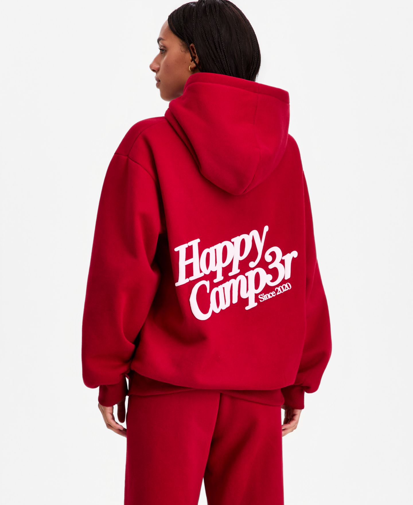 Женский свитшот The Happy Camp3r Puff Series Hooded Pull-On, цвет: Тёмный красный — фото 13