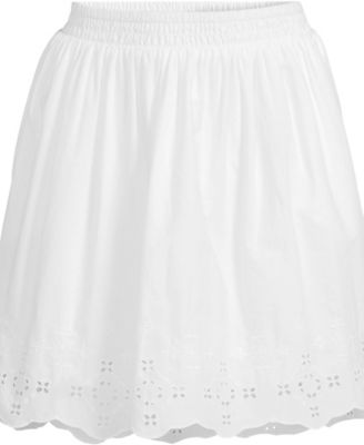 Women's Poplin Eyelet Mini Skirt