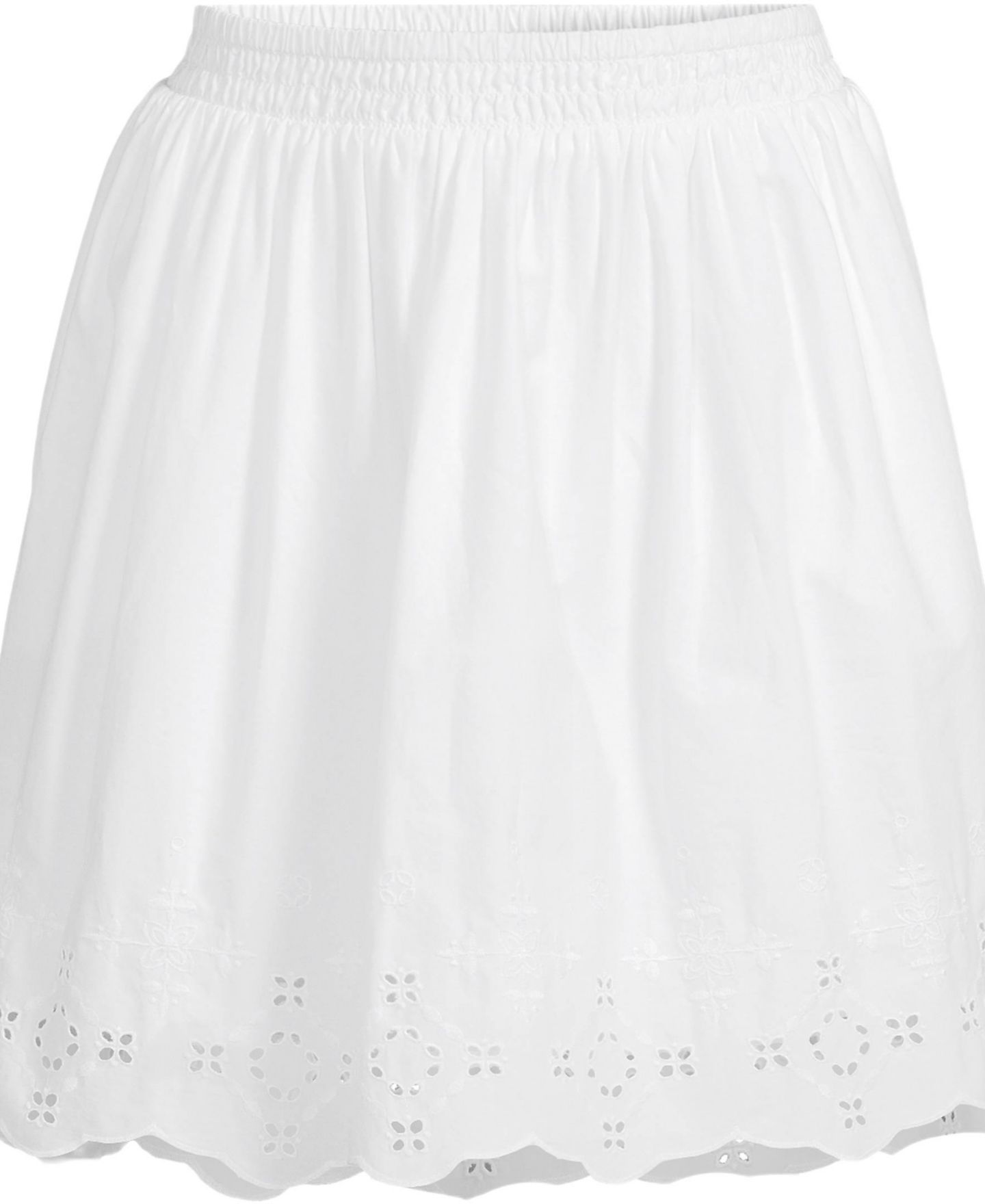 Женская юбка Lands' End Poplin Eyelet Mini, цвет: Белый — фото 4