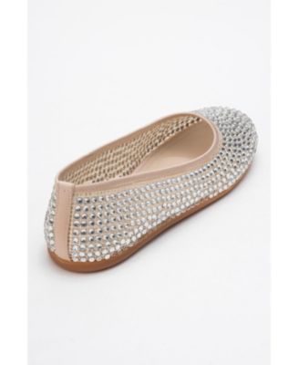 Runway Mesh Embellished Ballet Flat