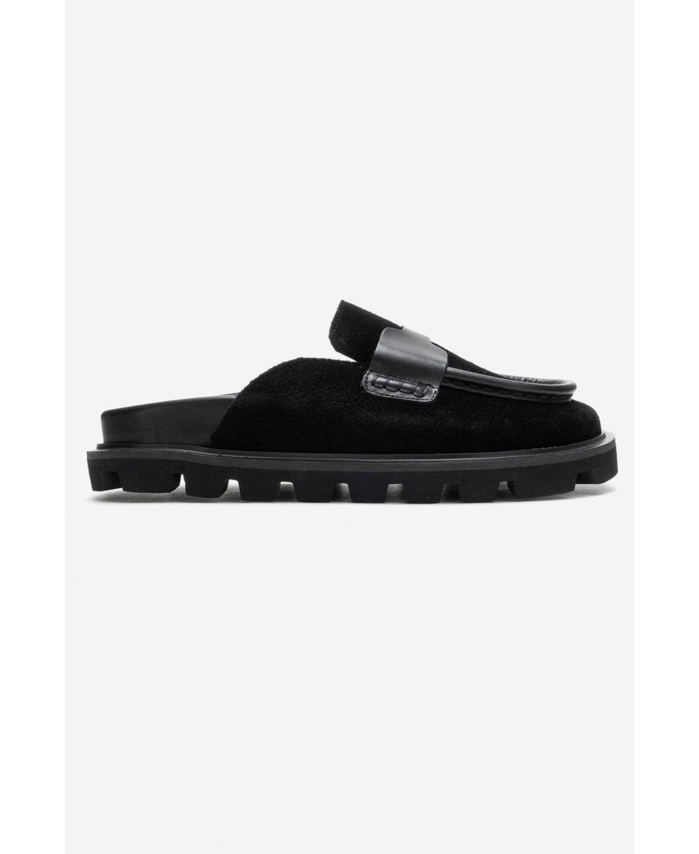 Женские тапочки Forever & Always Shoes Vela Leather Slipper, цвет: Чёрный замшевый — фото 2