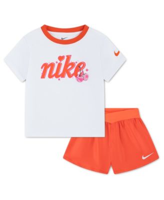 Girls' 4-6X Crewneck T-Shirt and Crossover Shorts, 2-Piece Set