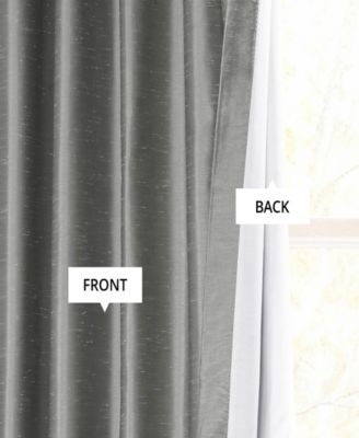 Extra Wide Vintage Textured Faux Dupioni Silk Blackout Curtain