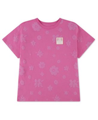 Girls' 7-16 Floral Short-Sleeve T-Shirt