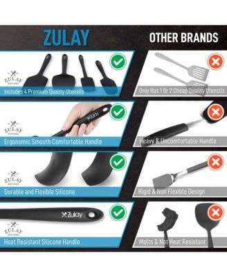 Heat Resistant Non-Stick 4-Piece Silicone Spatula Set for Cooking