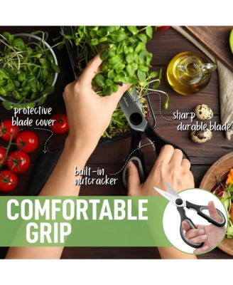 Ultra Sharp Stainless Steel Kitchen Shears With Protective Cover