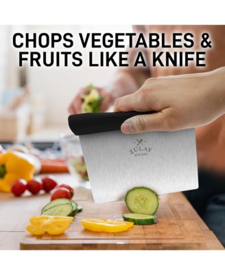 Premium Multi-purpose Stainless Steel Bench Scraper & Chopper