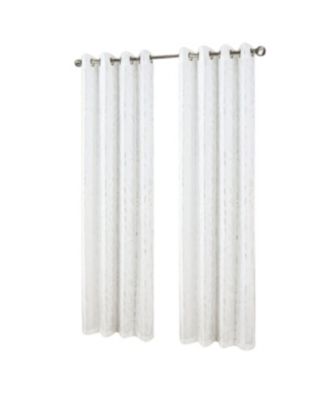 Bexley Foil Jacquard Polyester Window Curtain Grommet Panel 52" x 84"