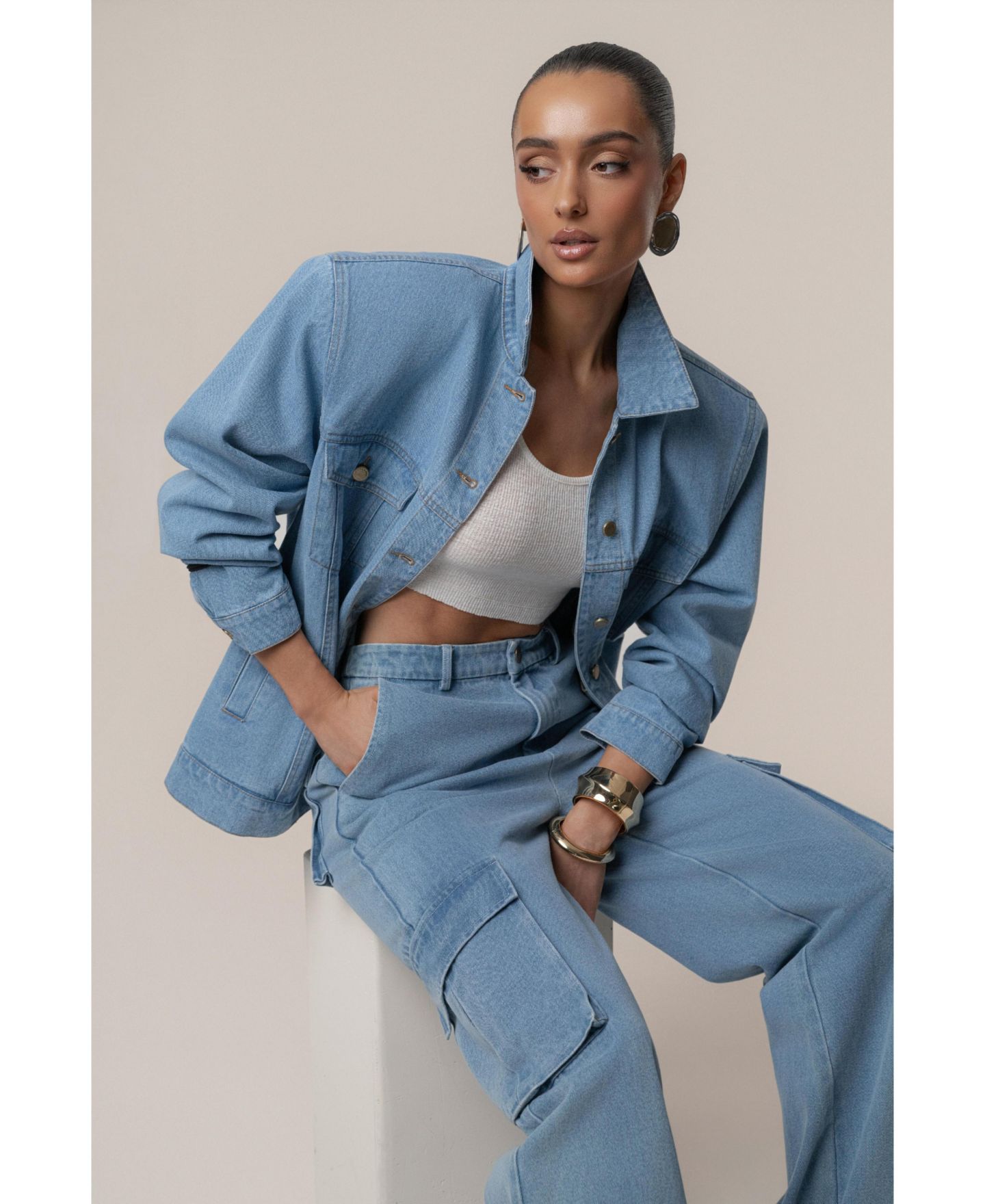 Женская куртка JLUXLABEL Next Phase, цвет: Джинсовый — фото 10